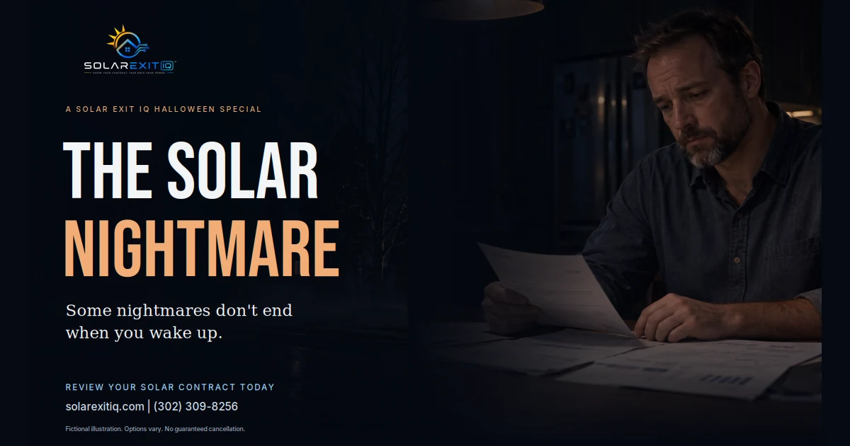 The Solar Nightmare campaign: Steve beside his moonlit solar-powered home.