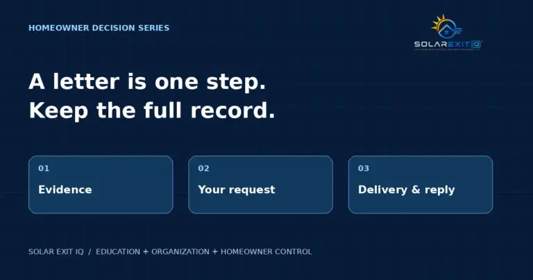 A complete correspondence record includes evidence, request and delivery response