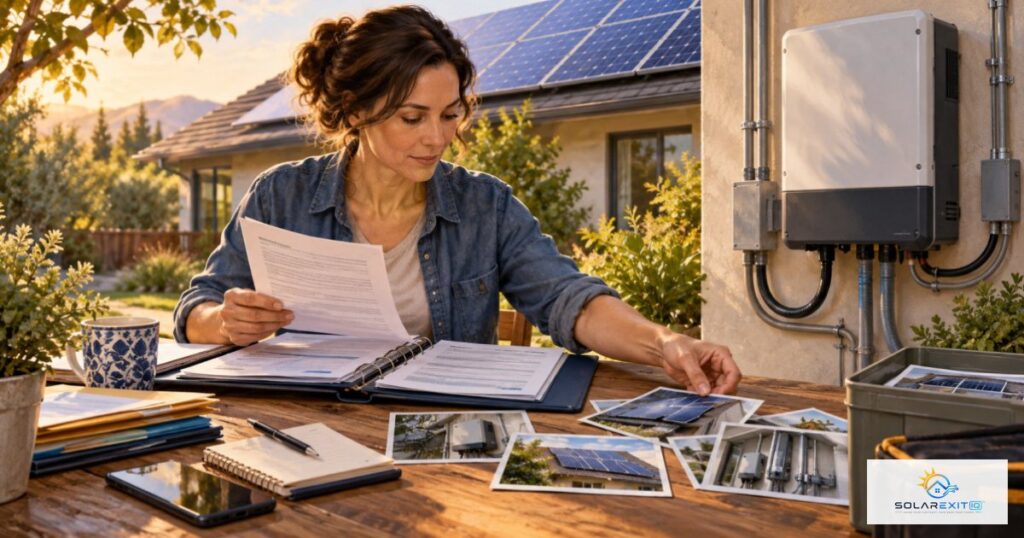 Unfinished residential solar installation and warranty records