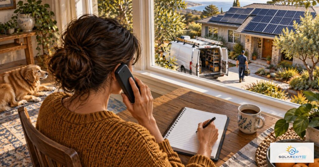 Tel&eacute;fono, cuaderno de llamadas y registros de servicio solar