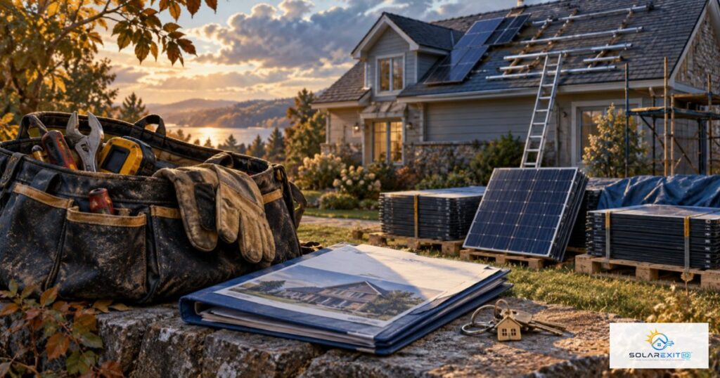 Unfinished residential solar installation and warranty records
