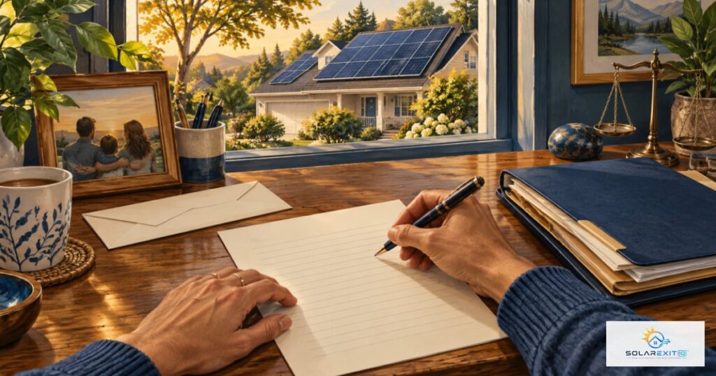 Pen, correspondence and organized solar agreement records