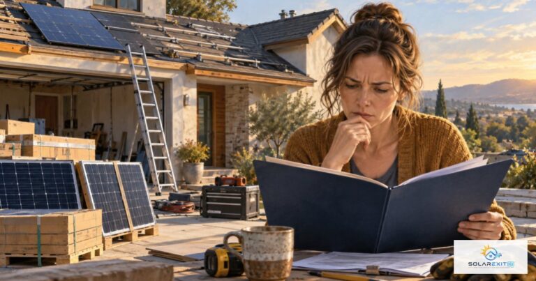 Unfinished residential solar installation and warranty records
