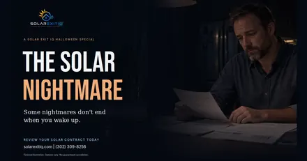 The Solar Nightmare campaign: Steve beside his moonlit solar-powered home.